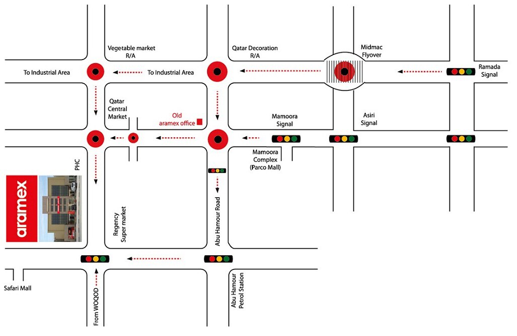 The directions for the new location are shown on the map below The directions for the new location are shown on the map below